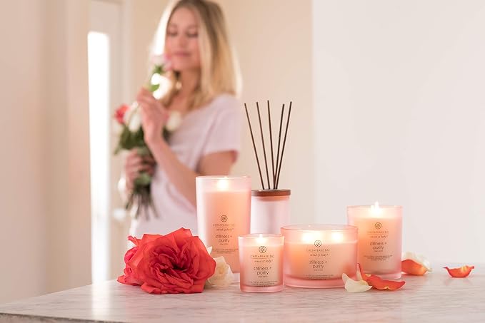 PT40896 Scented Candle Stillness + Purity (Rose Water) Coffee TableOrange Home Décor, alternate product view 2