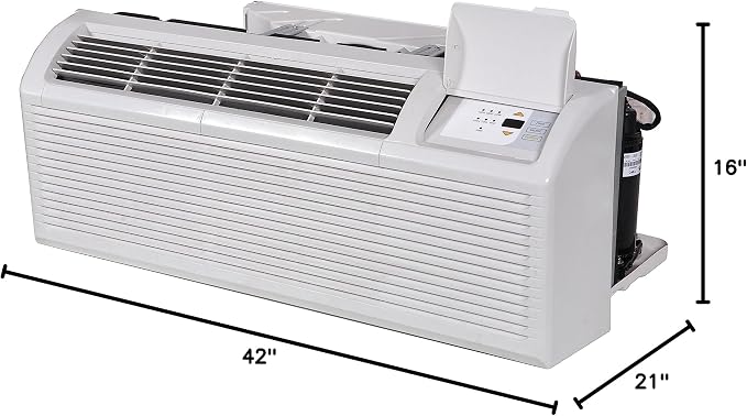 PTAC 15,000 BTU Air Conditioner Heat Pump R-32 with Remote Control & 3.5 kW Electric Heater -230V, alternate product view 8