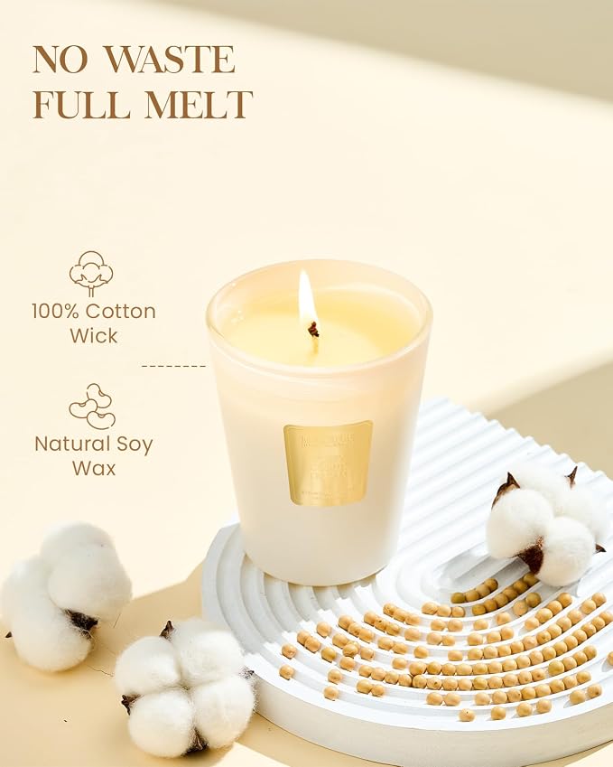 Puffy Cloud Dream Soy Candle, 14.1oz 60H Long Lasting, Aromatherapy Candle for Nursery Calm Winter Home Decor Housewarming
