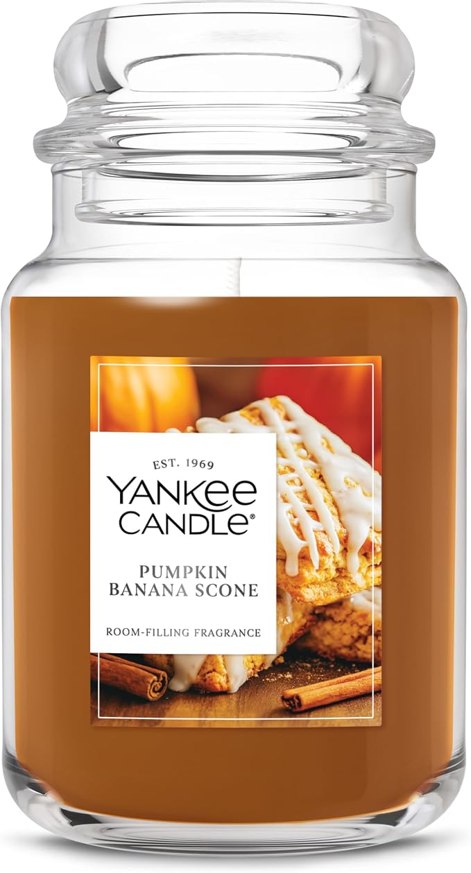 Pumpkin Banana Scone, Scented Candle, 22oz Large Jar with up to 150 Hour Burn Time, Giftable 22oz, product image