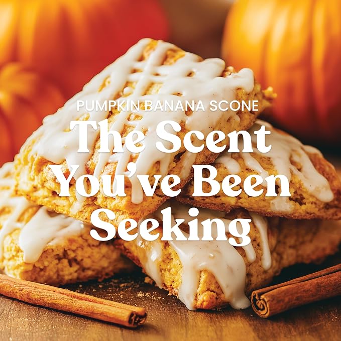 Pumpkin Banana Scone, Scented Candle, 22oz Large Jar with up to 150 Hour Burn Time, Giftable 22oz, alternate product view 2