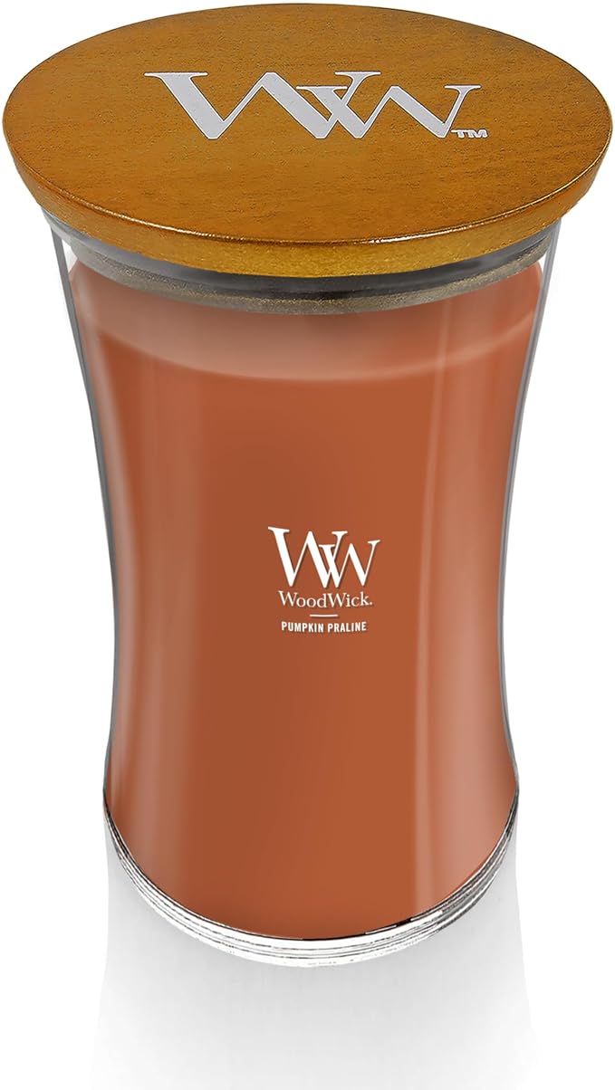 Pumpkin Praline Holiday Candle Gifts for Women and Men, 21.5 oz Large Hourglass Candle with Crackling Wick, alternate product