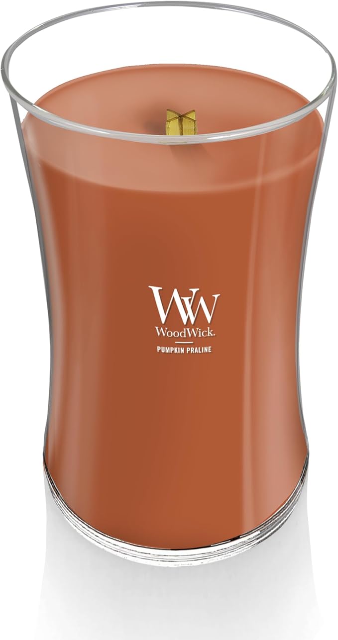 Pumpkin Praline Holiday Candle Gifts for Women and Men, 21.5 oz Large Hourglass Candle with Crackling Wick, alternate product