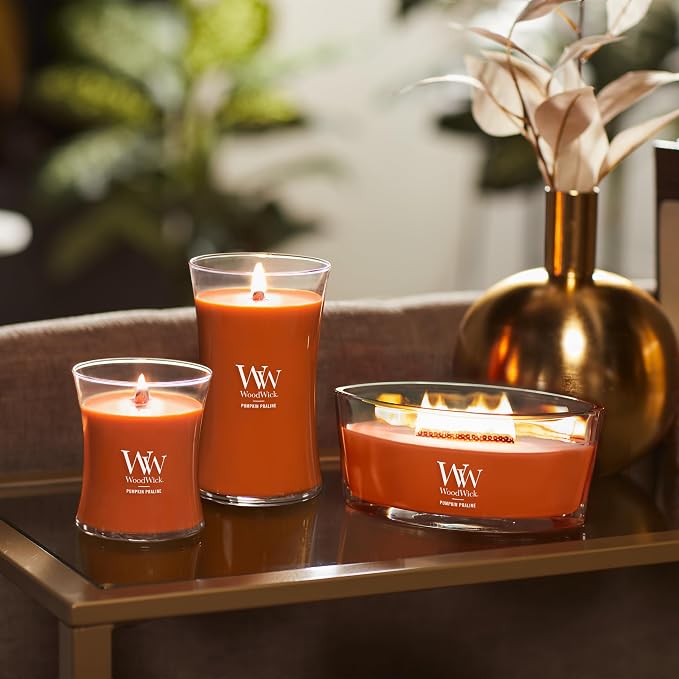 Pumpkin Praline Holiday Candle Gifts for Women and Men, 21.5 oz Large Hourglass Candle with Crackling Wick, alternate product