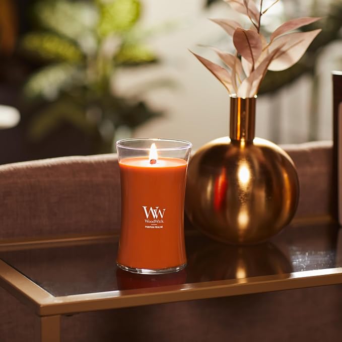 Pumpkin Praline Holiday Candle Gifts for Women and Men, 21.5 oz Large Hourglass Candle with Crackling Wick, alternate product