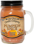 Pumpkin Spice Scented 13 Ounce Mason Jar Candle, product image