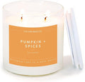 . Pumpkin & Spices 2 Wick Scented Candle - 37 Hour Burn - Luxury made from natural materials Soy Wax Candles, product image