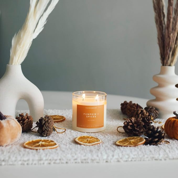 . Pumpkin & Spices 2 Wick Scented Candle - 37 Hour Burn - Luxury made from natural materials Soy Wax Candles, alternate