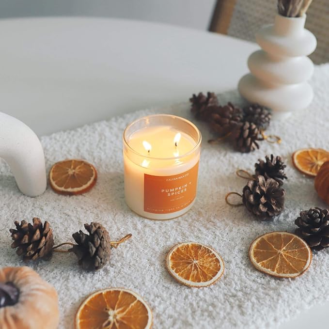 . Pumpkin & Spices 2 Wick Scented Candle - 37 Hour Burn - Luxury made from natural materials Soy Wax Candles, alternate