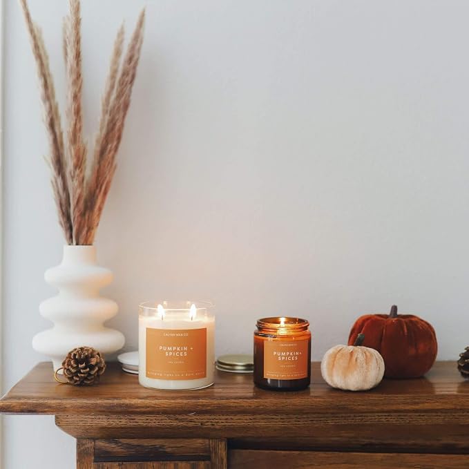 . Pumpkin & Spices 2 Wick Scented Candle - 37 Hour Burn - Luxury made from natural materials Soy Wax Candles, alternate