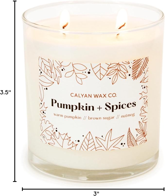. Pumpkin & Spices 2 Wick Scented Candle - 37 Hour Burn - Luxury made from natural materials Soy Wax Candles, alternate