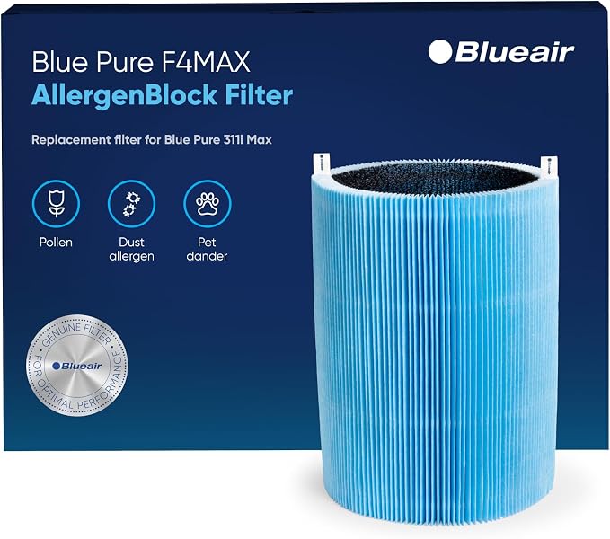 Pure 411 Max Series AllergenBlock Filter, Genuine Replacement Filter, Allergies Pollen Dust Pet Dander,411 Max Series Filter