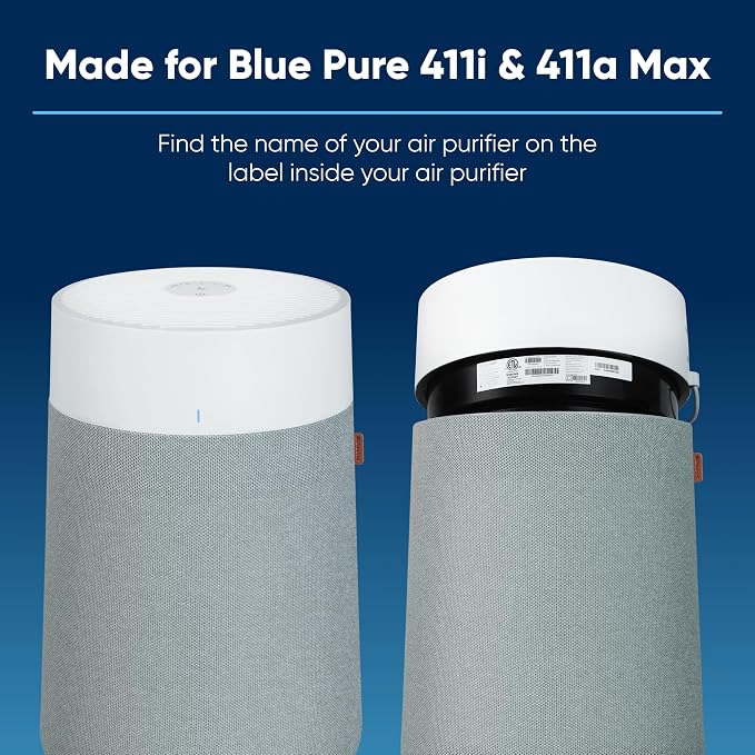 Pure 411 Max Series AllergenBlock Filter, Genuine Replacement Filter, Allergies Pollen Dust Pet Dander,411 Max Series Filter