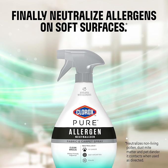 PURE Allergen Neutralizer Fabric and Carpet Spray, Clean Breeze, 26 Fluid Ounces, alternate view 4
