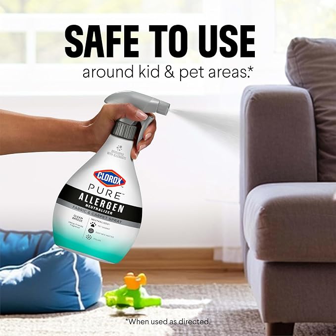 PURE Allergen Neutralizer Fabric and Carpet Spray, Clean Breeze, 26 Fluid Ounces, alternate view 8