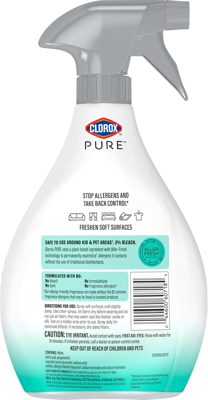 PURE Allergen Neutralizer Fabric and Carpet Spray, Clean Breeze, 26 Fluid Ounces, alternate view 14