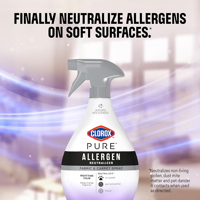 PURE Allergen Neutralizer Fabric and Carpet Spray, Nighttime Calm, 26 Fluid Ounces, alternate view 4