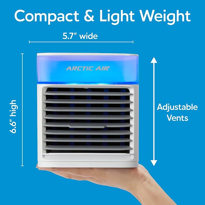 Pure Chill Deluxe Evaporative Air Cooler - Powerful, Quiet, Lightweight And Portable Space Cooler With Hydro-Chill, alternate