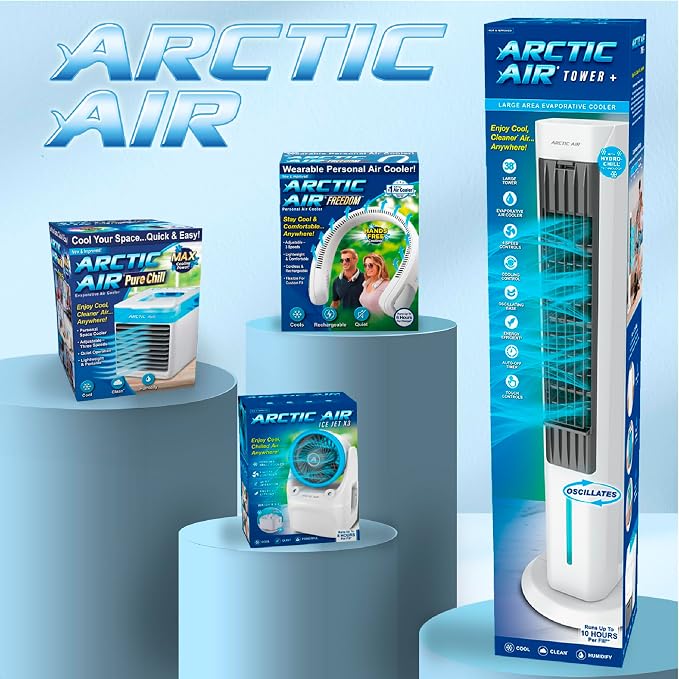 Pure Chill Deluxe Evaporative Air Cooler - Powerful, Quiet, Lightweight And Portable Space Cooler With Hydro-Chill, alternate