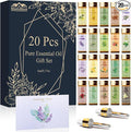 Pure Essential Oils for Diffusers for Home, Skin, Candle and Soap Making, 20 Scents - Tea Tree, Lavender, Lemon, Peppermint