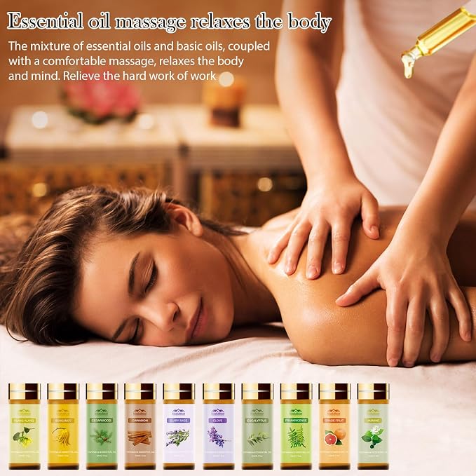 Pure Essential Oils for Diffusers for Home, Skin, Candle and Soap Making, 20 Scents - Tea Tree, Lavender, Lemon, Peppermint