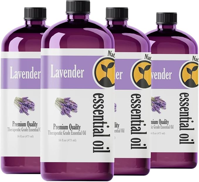 Pure Lavender Essential Oil Grade for Relaxation & Aromatherapy (4 Pack), product image