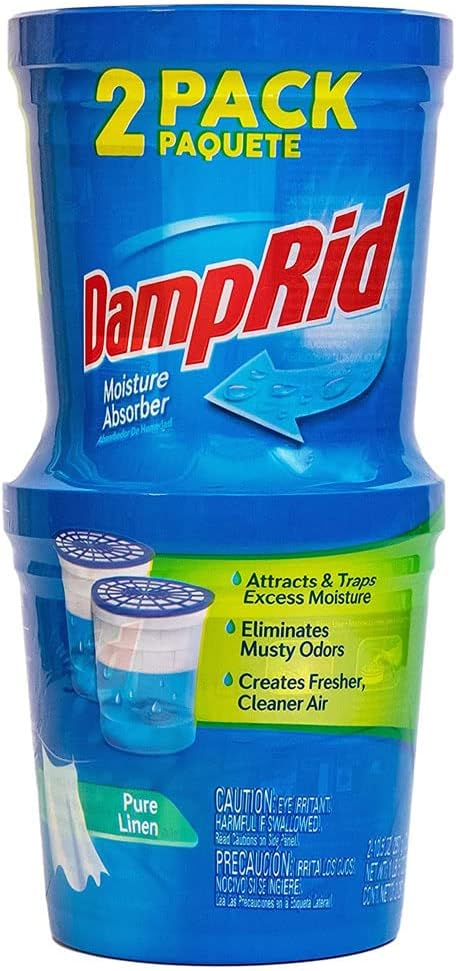 Pure Linen Refillable Moisture Absorber - 10.5oz cups - 2 pack – Traps Moisture for Fresher, Cleaner Air 2 pack 10.5oz