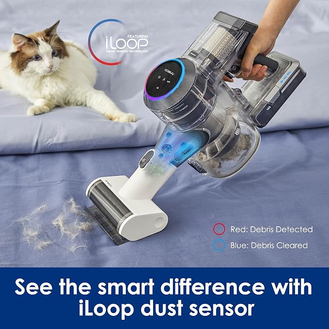 Pure ONE S11 Smart Cordless Stick Vacuum Cleaner, Strong Suction Handheld Vacuum for Hard Floors, Cars & Pet Hair