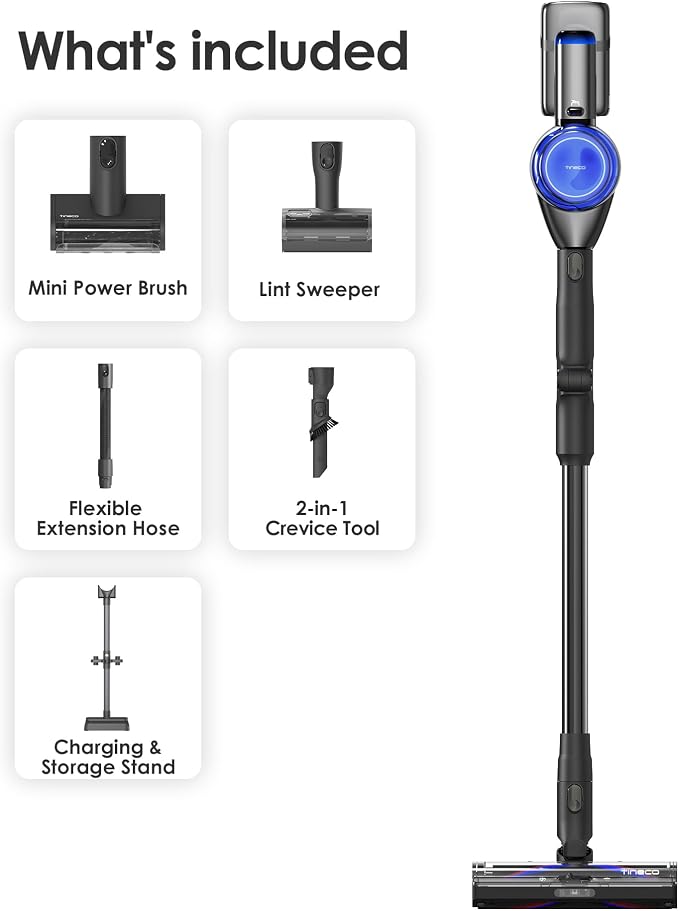 Pure ONE S70 Cordless Vacuum Cleaner, 200AW Powerful Suction, Up to 95min Runtime, Zero Tangle Brush,180° Foldable Tube