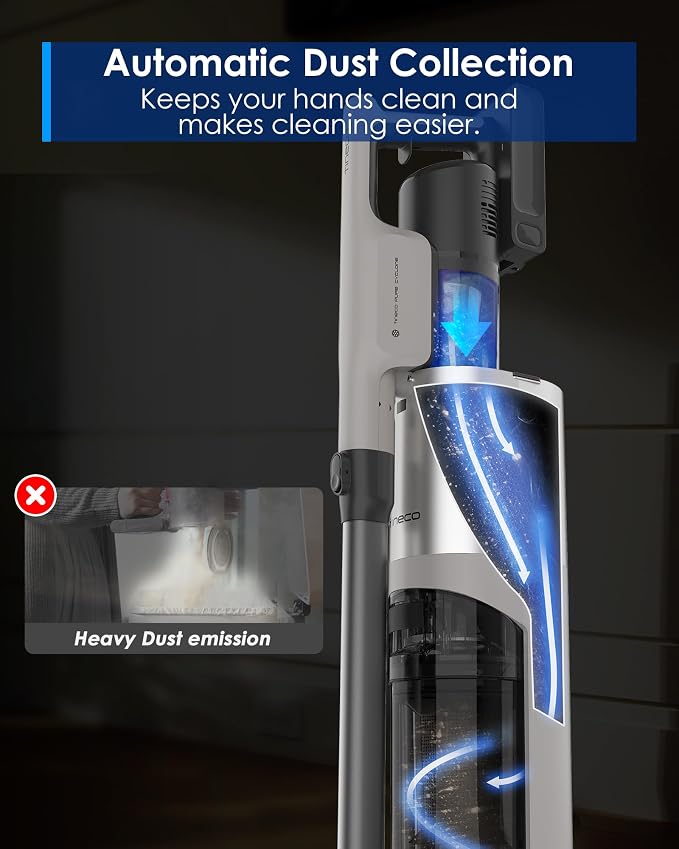 Pure ONE Station 5 Pro Cordless Vacuum, Automatic Dust Collection, Full-Path Self-Cleaning, ZeroTangle Brush, Up to 100