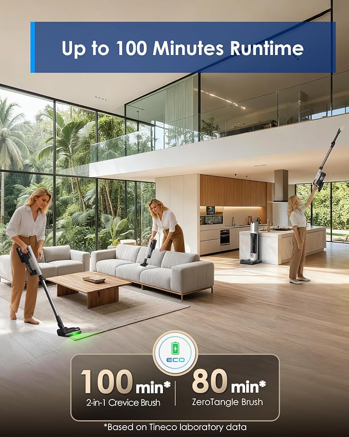 Pure ONE Station 5 Pro Cordless Vacuum, Automatic Dust Collection, Full-Path Self-Cleaning, ZeroTangle Brush, Up to 100