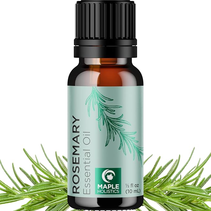 Pure Rosemary Essential Oil for Aromatherapy - Undiluted Rosemary Oil for Hair Skin and Nails, product image