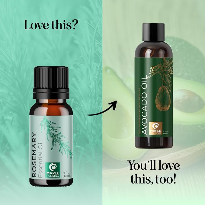 Pure Rosemary Essential Oil for Aromatherapy - Undiluted Rosemary Oil for Hair Skin and Nails, alternate product view 5