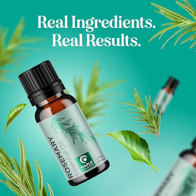 Pure Rosemary Essential Oil for Aromatherapy - Undiluted Rosemary Oil for Hair Skin and Nails, alternate product view 8