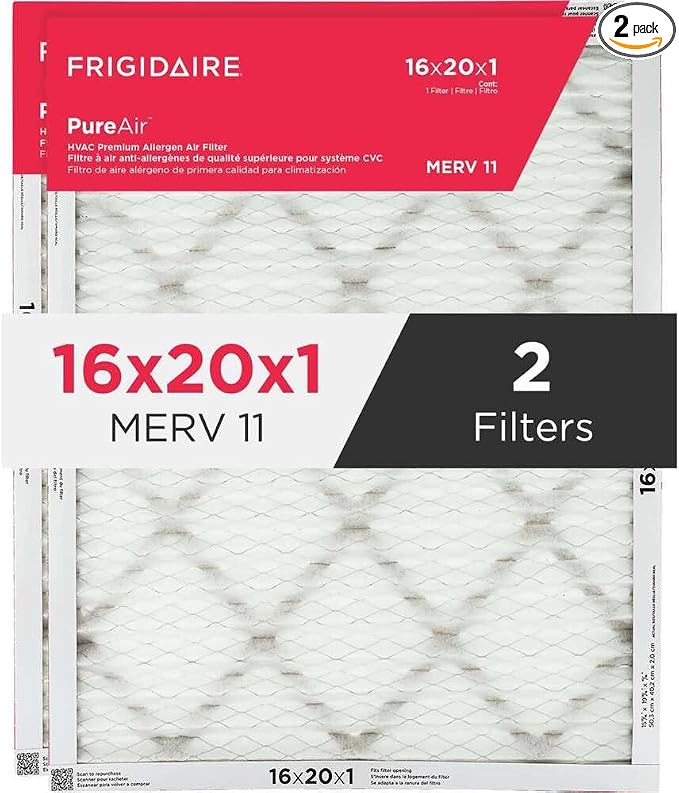 PureAir® 16" x 20" x 1" MERV 11 Air Filter - 2 Pack, product image