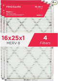PureAir® 16" x 25" x 1" MERV 8 Allergen Air Filter - 4 Pack, product image