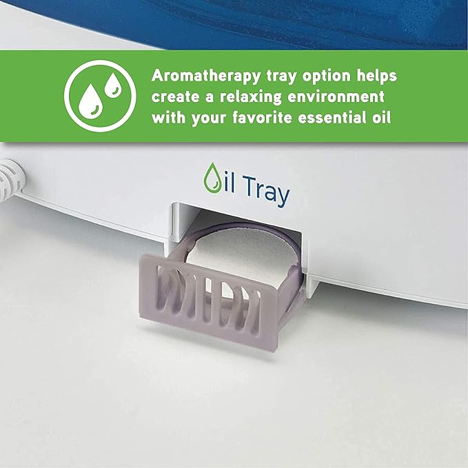 Top Fill Warm and Cool Mist Ultrasonic Humidifier, 560 Sq. Ft., 2 Gallon Tank, 100 Hour Runtime on Low