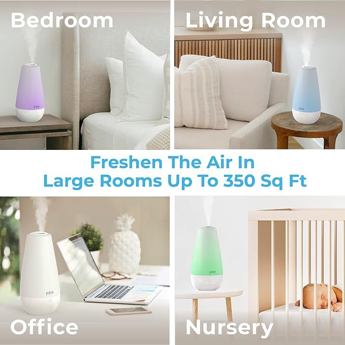 PureSpa XL 3-in-1 Cool Mist Humidifier, Essential Oil Diffuser & Mood Light, alternate product view 3
