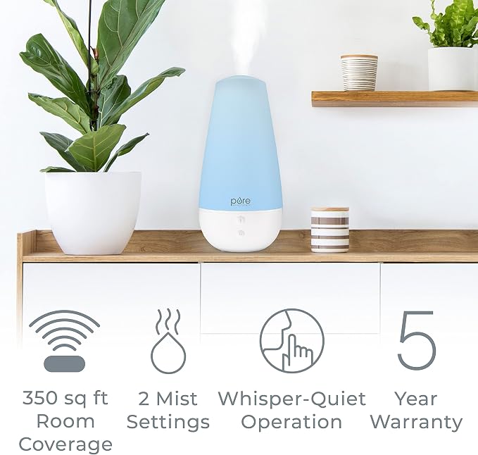 PureSpa XL 3-in-1 Cool Mist Humidifier, Essential Oil Diffuser & Mood Light, alternate product view 7