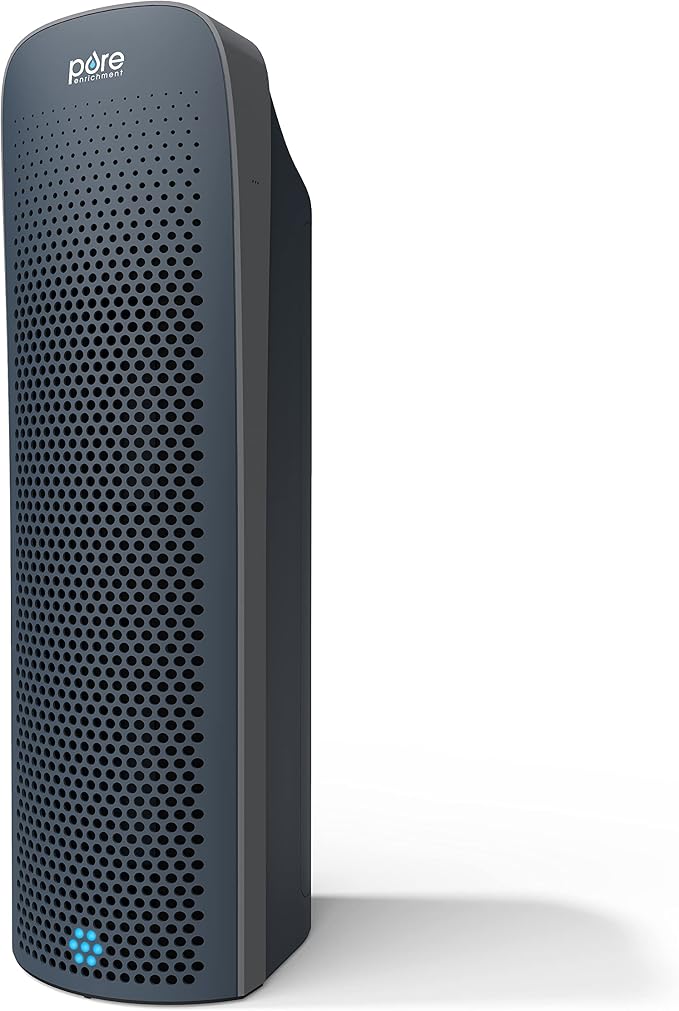 PureZone Elite True HEPA Large Room Tower Air Purifier with Air Quality Monitor, 4 Stage Filtration and UV-C Light, product
