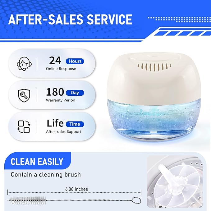 Purifier Air Washer, Air Fresher Aroma Diffuser for Home, Office, Air Purifier with Night Light (White), alternate product