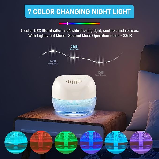 Purifier Air Washer, Air Fresher Aroma Diffuser for Home, Office, Air Purifier with Night Light (White), alternate product
