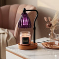 Purple Candle Warmer Lamp with Timer - Valentine Gift for Her, Modern Vintage Dark Academia, Dimmable, Adjustable, Genuine