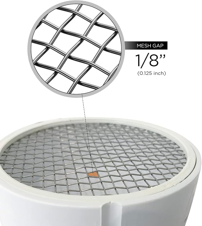 PVC Termination Cap Mesh Screen Vent Cover, Furnace & Roof Stainless Steel Wire Round Exhaust Pipe Cover End 3", alternate