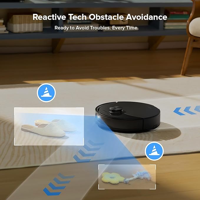 Q10 S5+ Robot Vacuum and Mop, 10,000Pa Suction, Upgraded from Q8 max+, 70 Days Self-Emptying, Obstacle Avoidance, Sonic