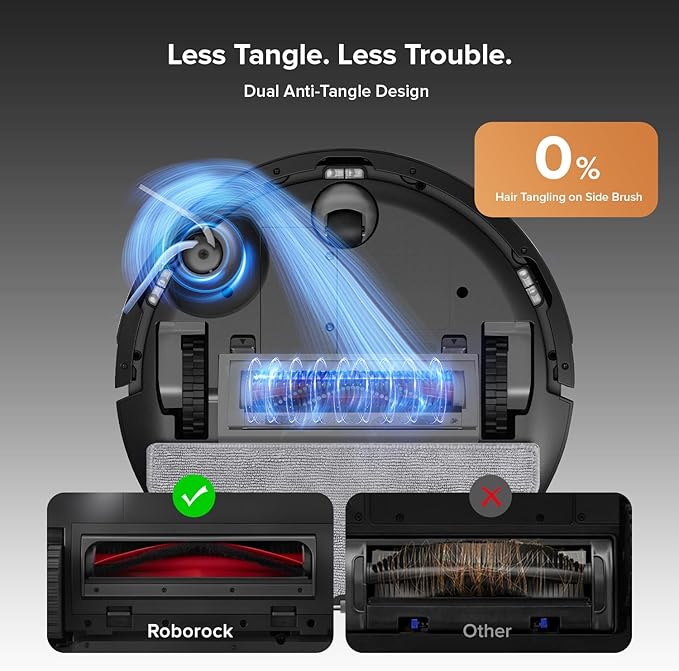 Q10 S5+ Robot Vacuum and Mop, 10,000Pa Suction, Upgraded from Q8 max+, 70 Days Self-Emptying, Obstacle Avoidance, Sonic