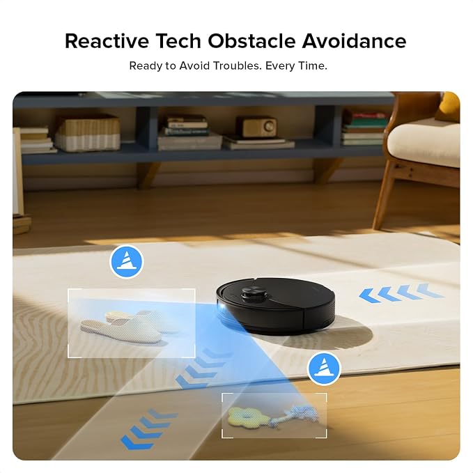 Q10 S5 Robot Vacuum and Mop Cleaner, 10000Pa HyperForce Suction, Dual Anti-Tangle System, Auto-Lifting Mop, ReactiveTech