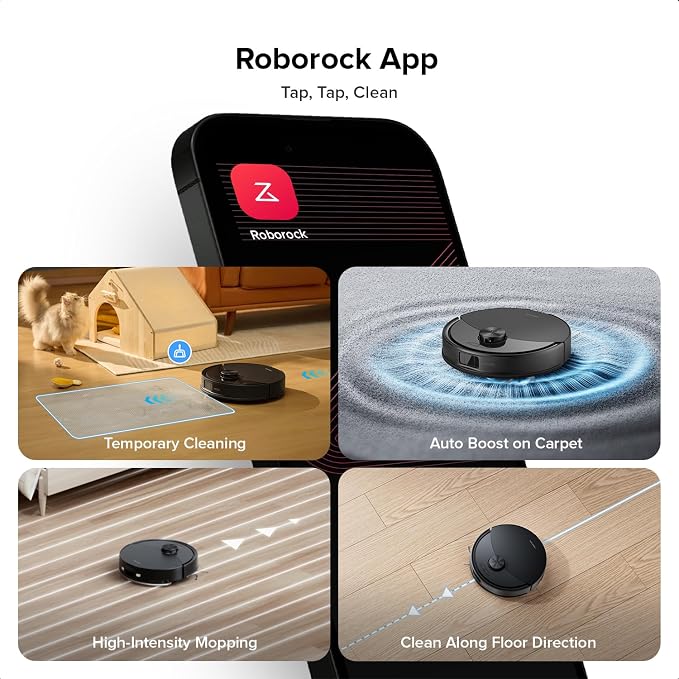 Q10 S5 Robot Vacuum and Mop Cleaner, 10000Pa HyperForce Suction, Dual Anti-Tangle System, Auto-Lifting Mop, ReactiveTech