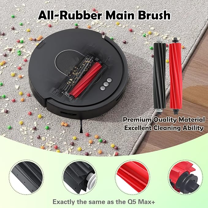 Q5 Max+ Accessories Replacement Parts Compatible with Q5 Max+, Q5 Pro+, Q8 Max+, Q5 DuoRoller+ Robot Vacuum