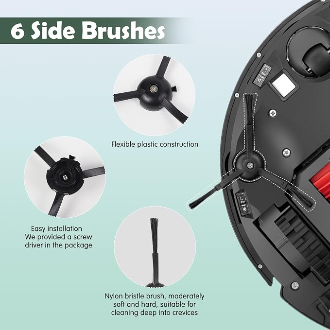 Q5 Pro Accessories Kit Replacement Compatible with Q5 Pro / Q5 Pro+ / Q8 Max / Q8 Max+ Robot Vacuum, 1 Dual Main